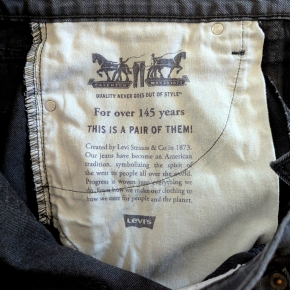 Levi's 541 Black Denim Men's Jeans Size 34 X 30 - Picture 3 of 7